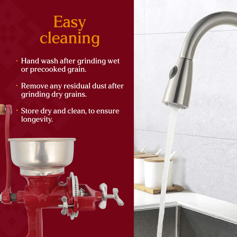 Estrella Mexican Cast Iron Grain Grinder Low Hopper, Estrella Corn Mill